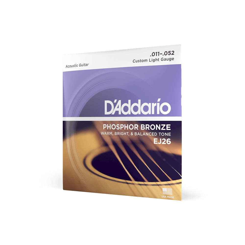 D'Addario Acoustic Guitar Strings 11-52 EJ26