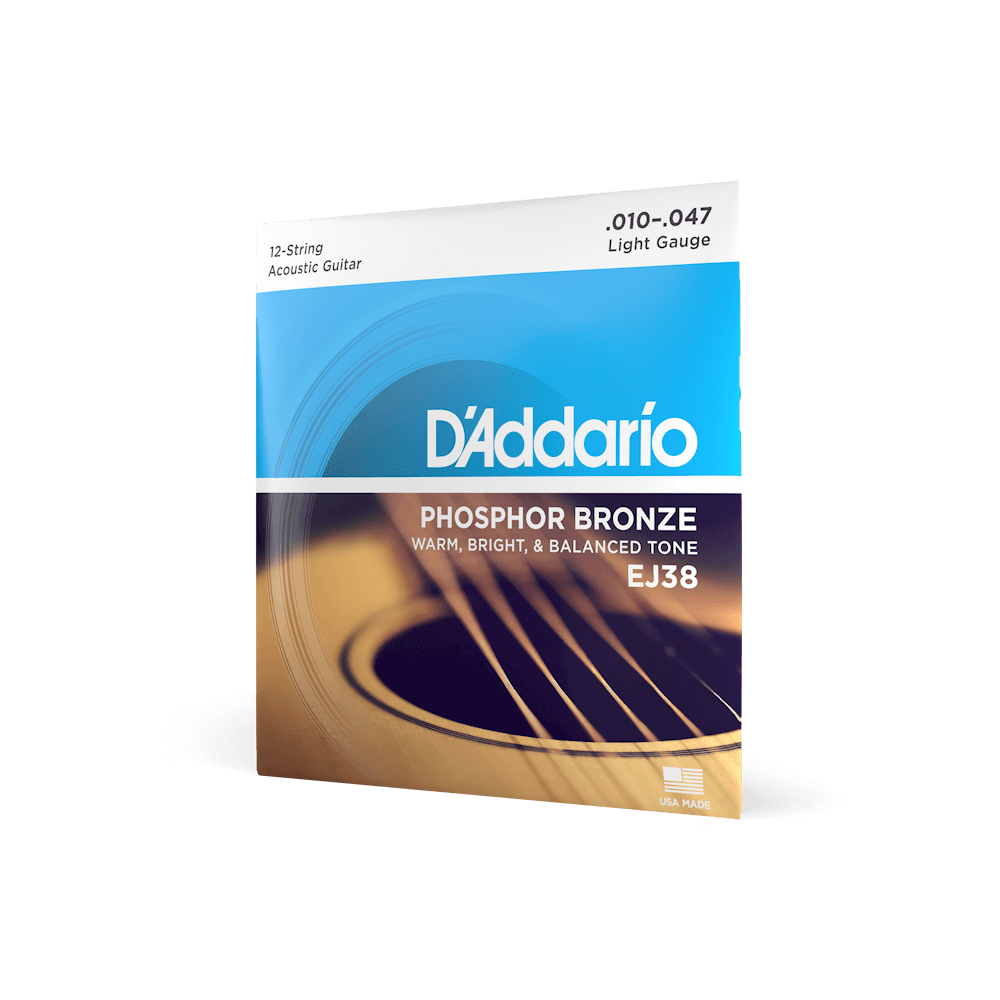 D'Addario 12-String Acoustic Guitar Strings 10-47 EJ38