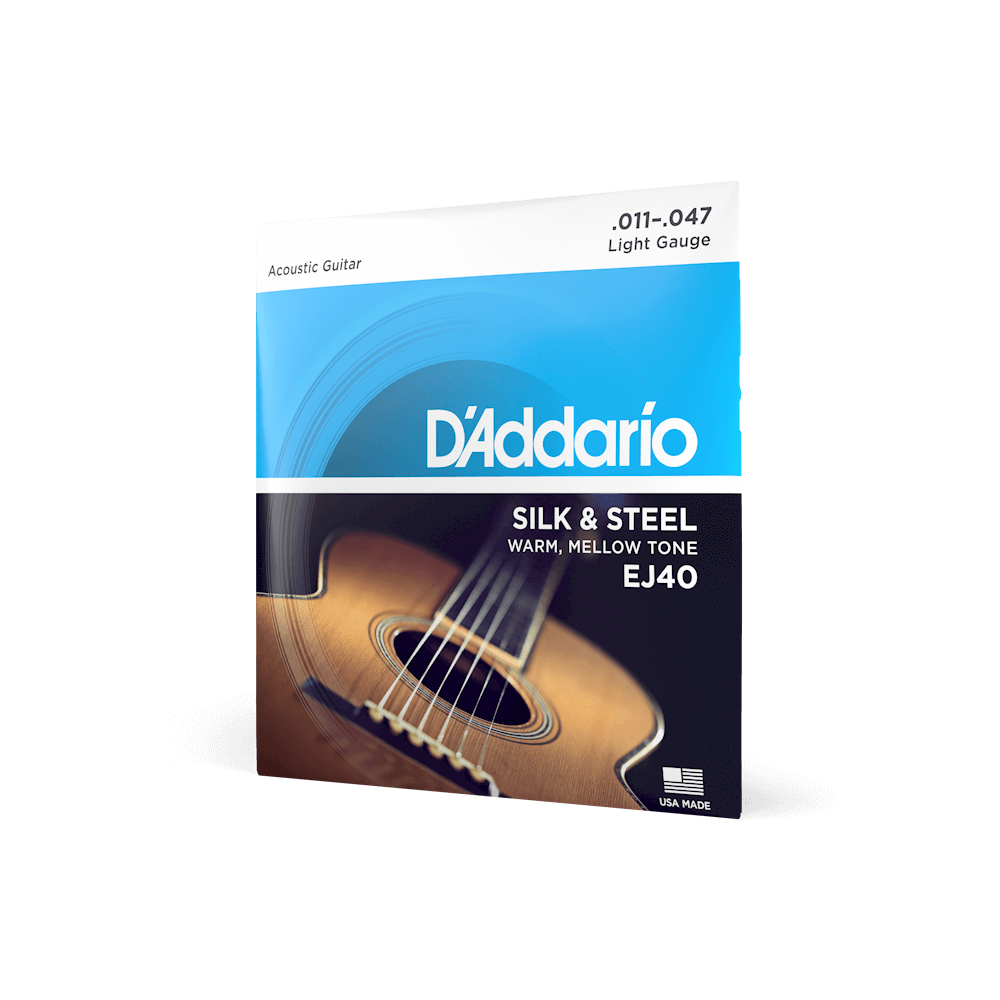 D'Addario Silk & Steel Acoustic Guitar Strings EJ40